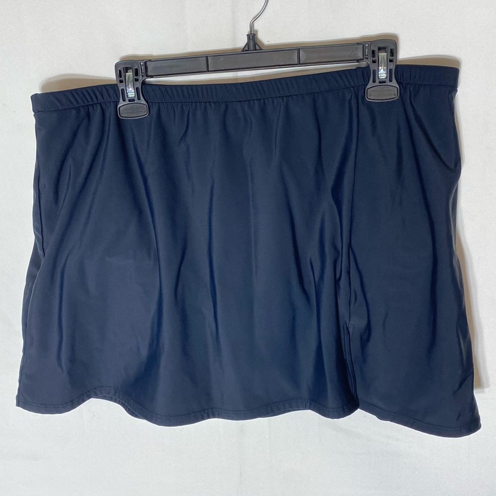 Upstream Black Swim Skirt Bikini Bottom 22W